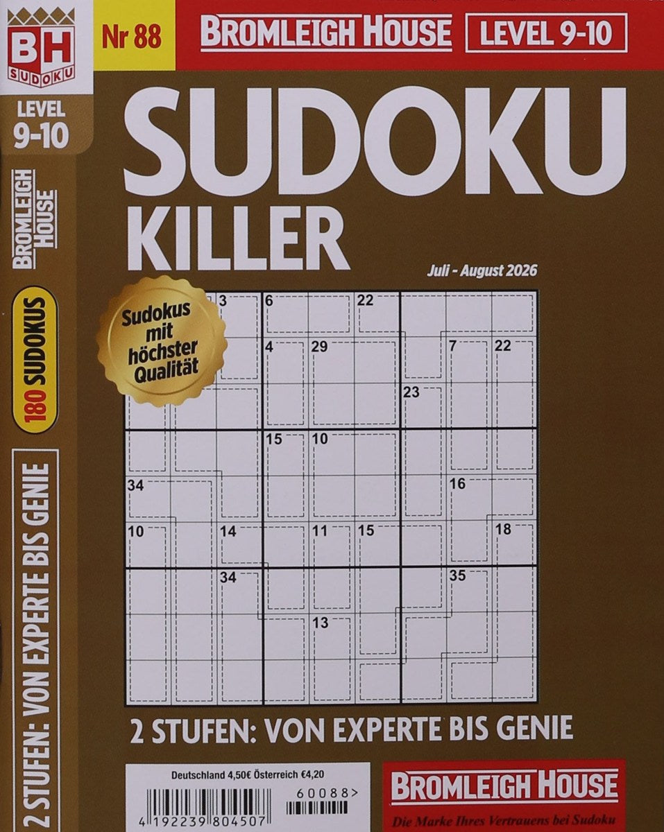 Brom. Sudoku Killer Level 9 - 10