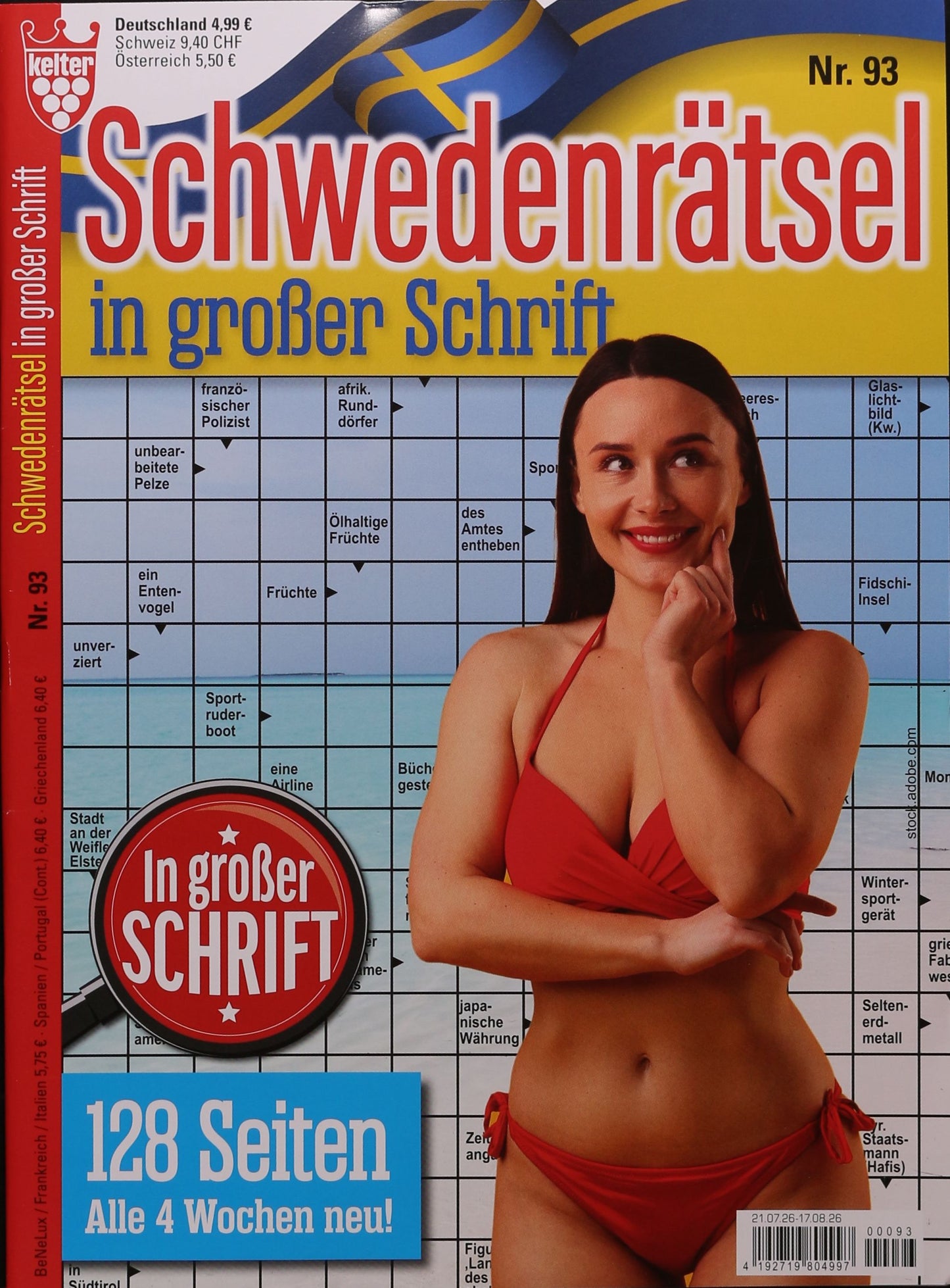 Schwedenrätsel Große Schrift