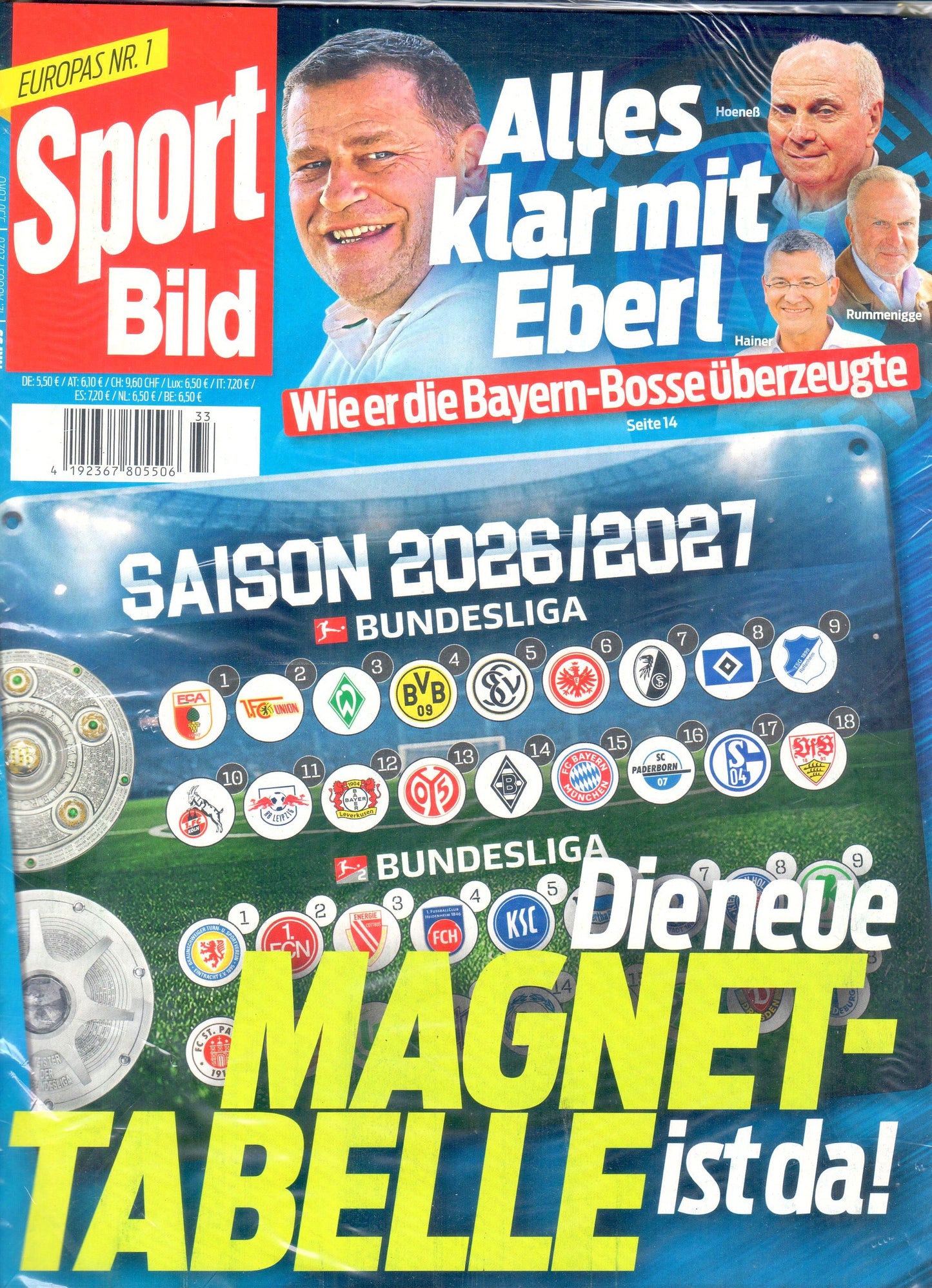 Sport Bild mit Magnettabelle